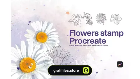 براش گل پروکریت Flowers Stamps Procreate