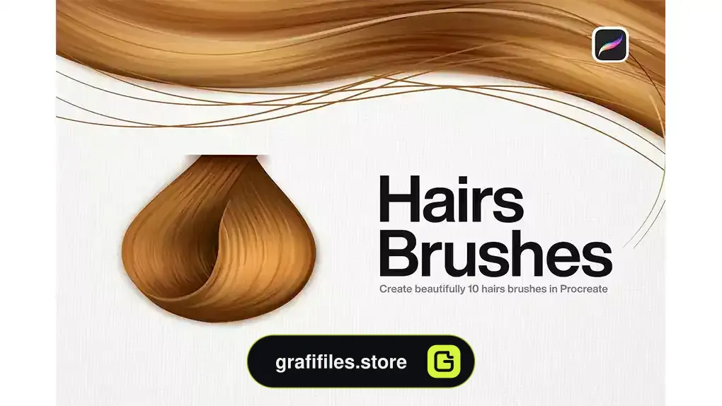 براش پروکریت مو Hair Brushes Procreate