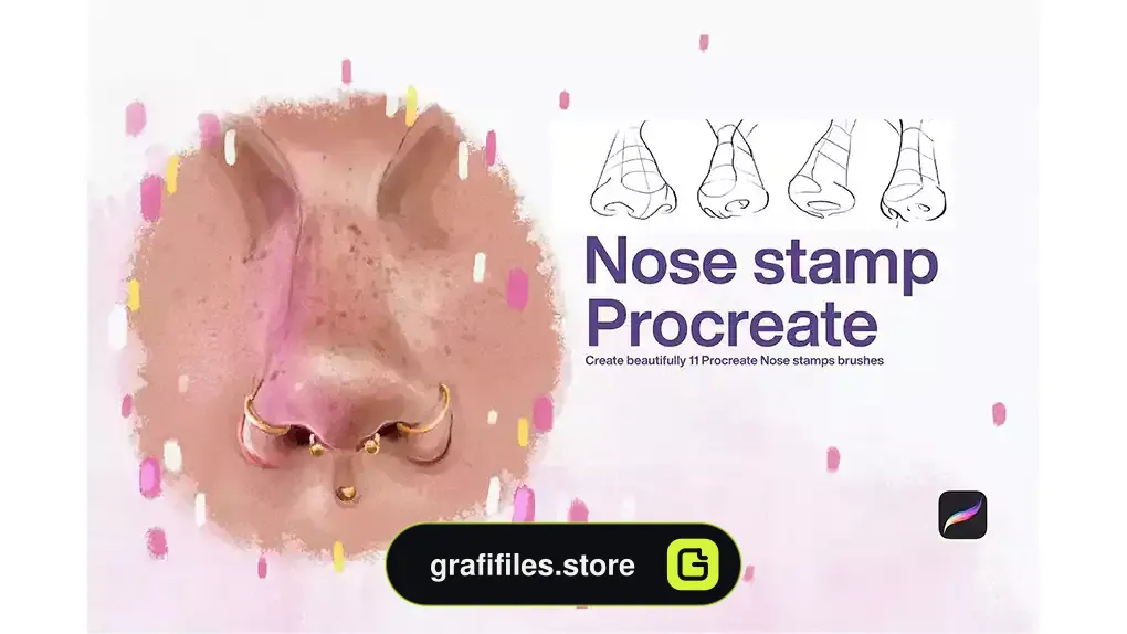 براش بینی پروکریت Nose Stamp Procreate
