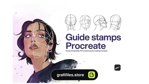 براش پروکریت پرتره Portrait Guide Stamps Procreate