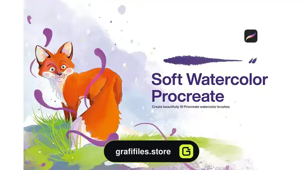 براش آبرنگ پروکریت Soft Watercolor Brushes Procreate