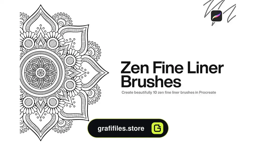 براش پروکریت Zen Fine Liner Brushes Procreate