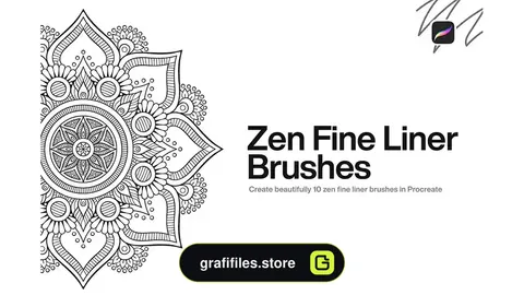 براش پروکریت Zen Fine Liner Brushes Procreate