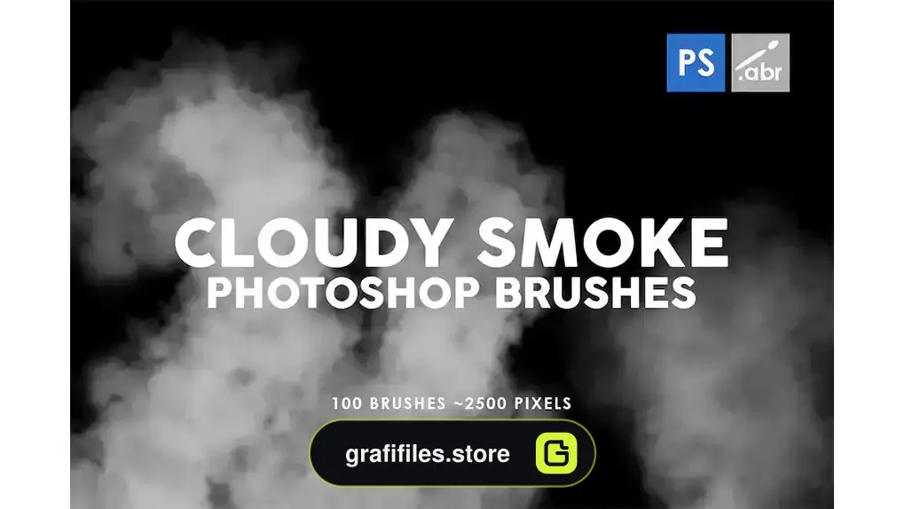 براش ابر و دود فتوشاپ Cloudy Smoke Photoshop Stamp Brushes