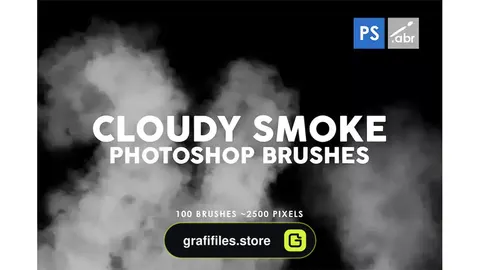 براش ابر و دود فتوشاپ Cloudy Smoke Photoshop Stamp Brushes