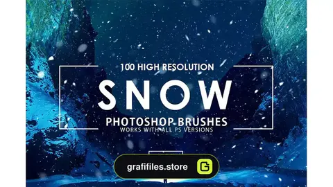 براش برف Snow Photoshop Brushes