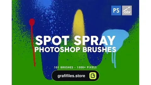 براش اسپری فتوشاپ Spot Blob Spray Photoshop Stamp Brushes