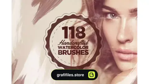 براش آبرنگ فتوشاپ Handcrafted Watercolor Brushes