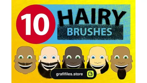 براش مو فتوشاپ Hairy Photoshop Brushes