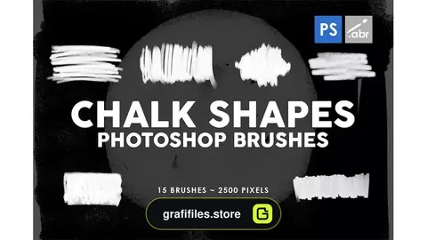 براش گچ فتوشاپ Chalk Shapes Photoshop Stamp Brushes