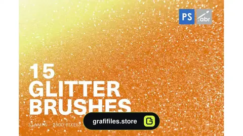 براش کاغذ براق فتوشاپ Glitter Paper Photoshop Stamp Brushes