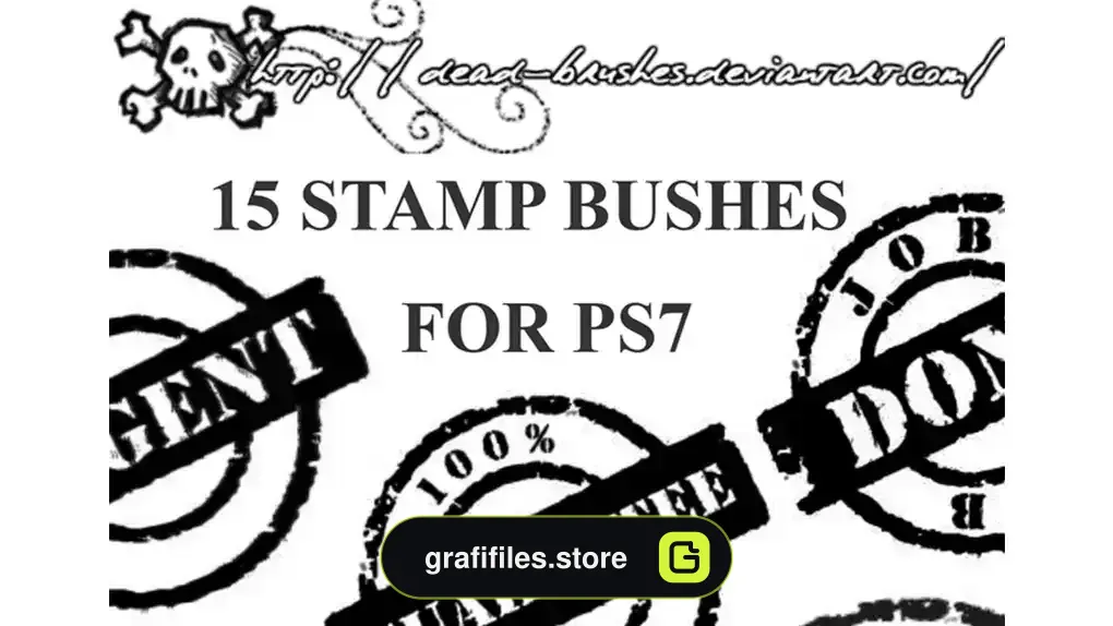 براش مهر فتوشاپ Photoshop Stamp Brushes