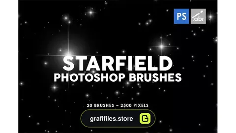 براش ستاره فتوشاپ Starfield Photoshop Stamp Brushes
