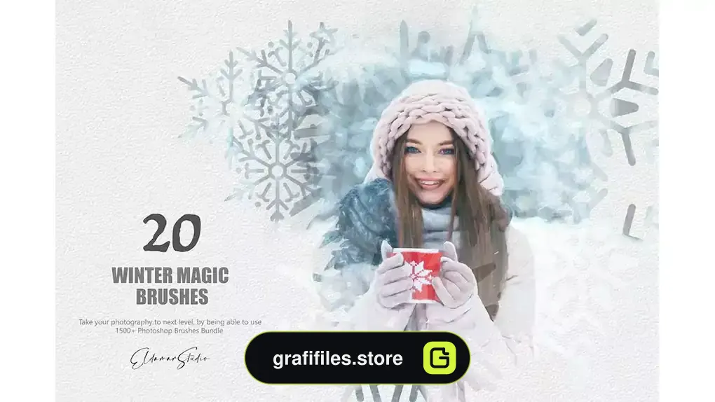 براش زمستان فتوشاپ Winter Magic Photoshop Brushes