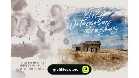 براش آبرنگ فتوشاپ Watercolor Brushes