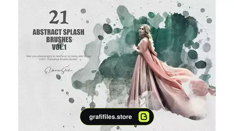 براش پاشیدن رنگ فتوشاپ Abstract Splash Photoshop Brushes Vol. 1