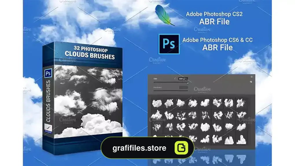 براش ابر فتوشاپ Clouds Brushes