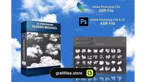 براش ابر فتوشاپ Clouds Brushes