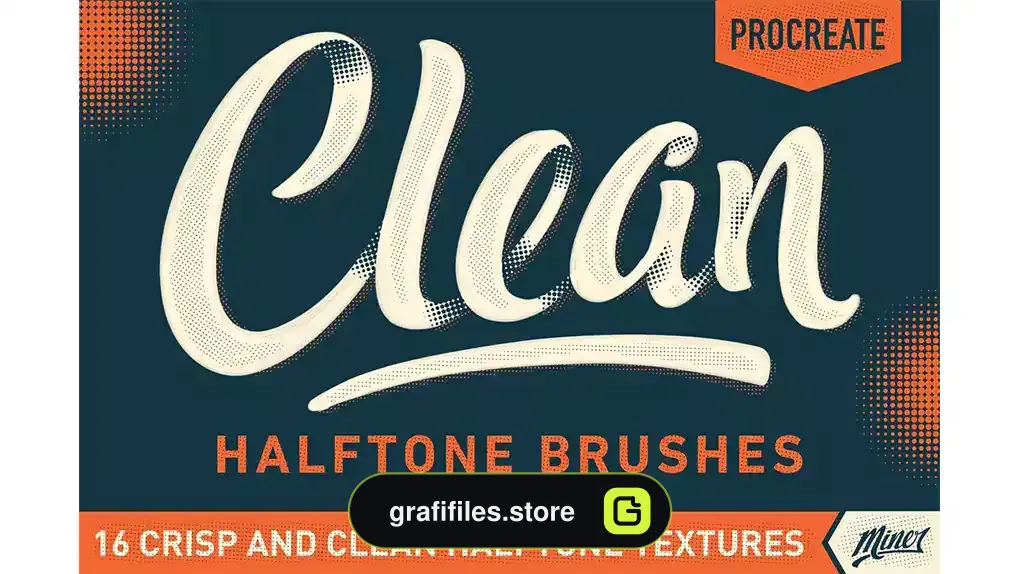 دانلود براش پروکریت نقطه ایی Procreate Clean Halftone Brushes