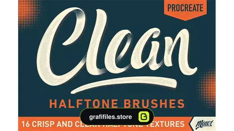 دانلود براش پروکریت نقطه ایی Procreate Clean Halftone Brushes