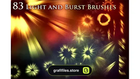 براش نور و انفجار فتوشاپ Light and Burst Brushes