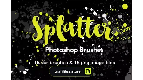 براش پاشیدن رنگ Watercolor Splatter Brushes Graffiti