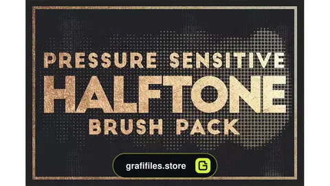 براش نقطه فتوشاپ Pressure Sensitive Halftone Brushes