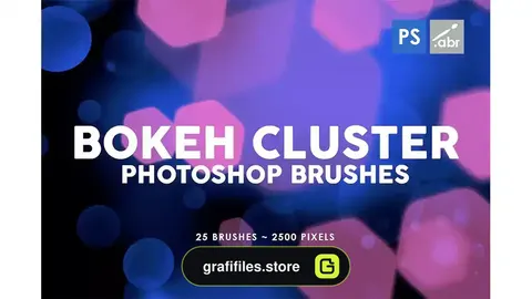 براش بوکه فتوشاپ Bokeh Cluster Photoshop Stamp Brushes
