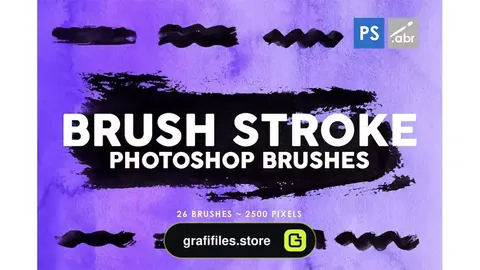 براش قلمو فتوشاپ Brush Stroke Photoshop Brushes