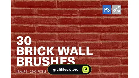 براش دیوار آجری فتوشاپ Brick Wall Photoshop Stamp Brushes