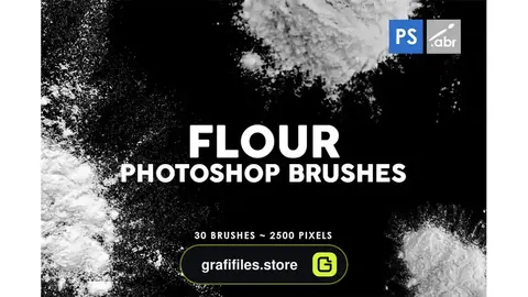 براش آرد فتوشاپ Flour Photoshop Stamp Brushes