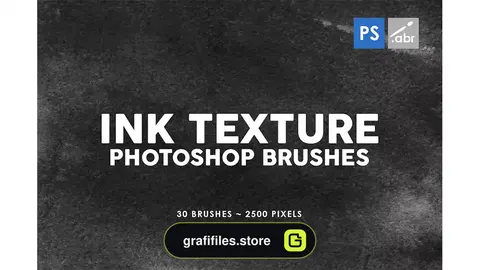 براش جوهر فتوشاپ Ink Texture Photoshop Brushes Vol. 1