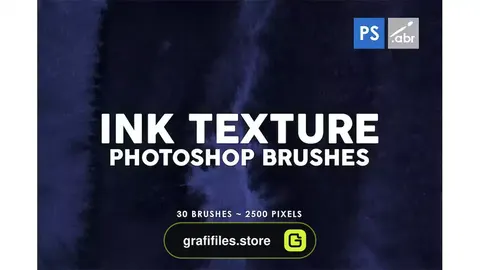براش جوهر فتوشاپ Ink Texture Photoshop Brushes Vol. 2