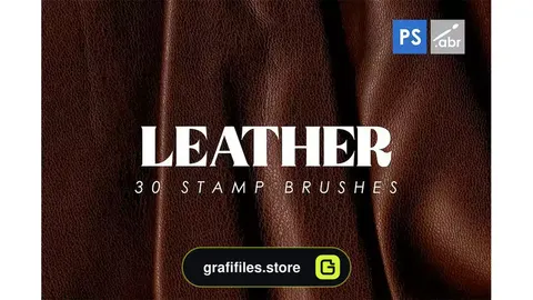 براش چرم فتوشاپ Leather Photoshop Stamp Brushes
