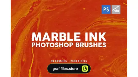 براش جوهر فتوشاپ Marble Ink Photoshop Brushes Vol. 1