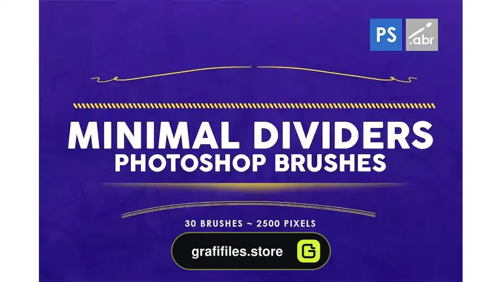 براش خط فتوشاپ Minimal Dividers Photoshop Stamp Brushes