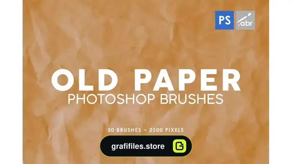 براش کاغذ کهنه فتوشاپ Old Paper Photoshop Stamp Brushes
