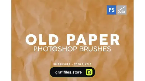 براش کاغذ کهنه فتوشاپ Old Paper Photoshop Stamp Brushes
