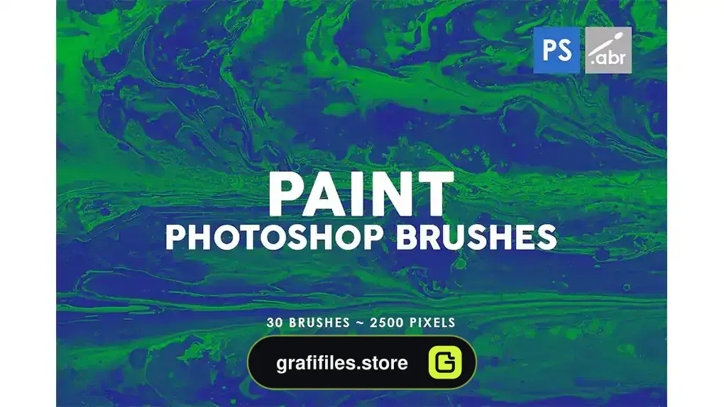 براش فتوشاپ با تکسچر رنگ روغن Paint Texture Photoshop Brushes Vol. 1