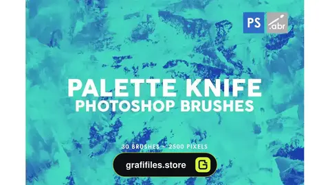 براش پالت نقاشی فتوشاپ Palette Knife Photoshop Stamp Brushes 3