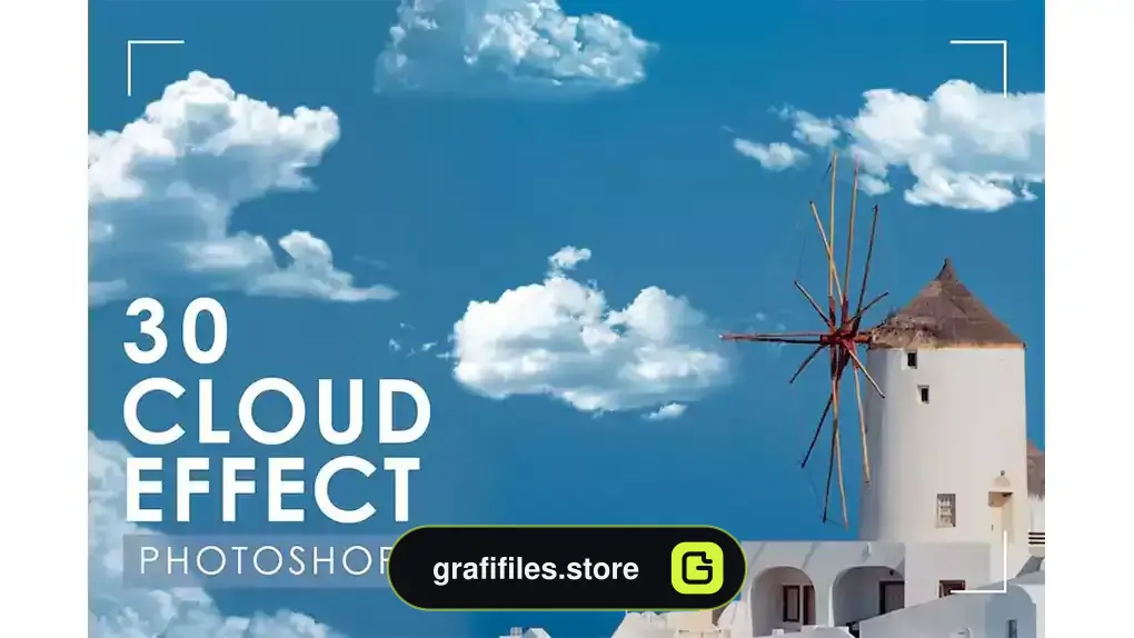 براش ابر فتوشاپ Realistic Cloud Photoshop Brushes