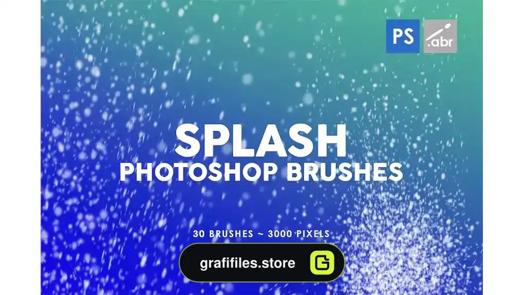 براش ذرات معلق فتوشاپ Splash Photoshop Stamp Brushes