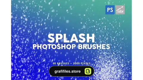 براش ذرات معلق فتوشاپ Splash Photoshop Stamp Brushes