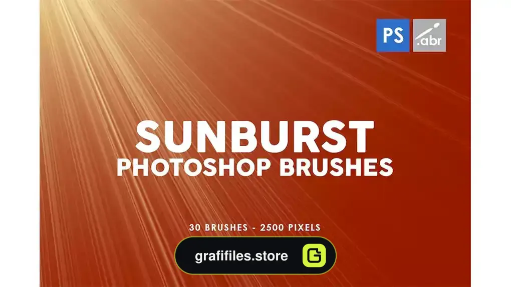 براش نور خورشید فتوشاپ Sunburst Photoshop Stamp Brushes