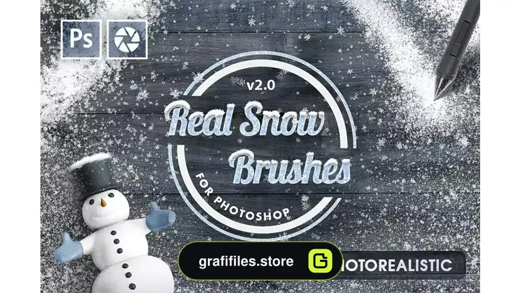 براش برف فتوشاپ Real Snow Brushes for Photoshop