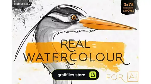 براش آبرنگ ایلوستریتور REAL WATERCOLOR FOR Ai