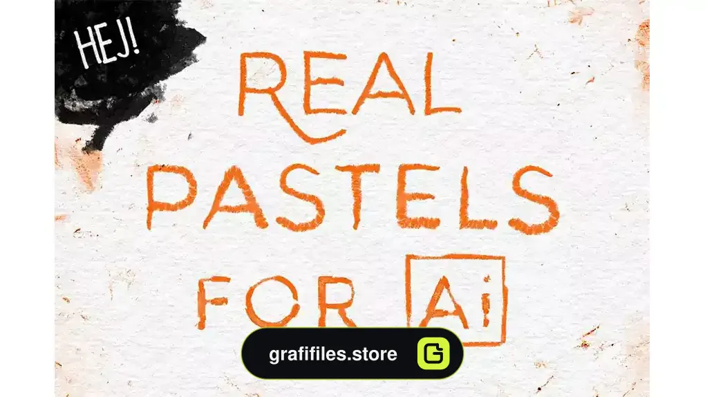 براش مداد شمعی ایلوستریتور REAL PASTELS FOR Ai