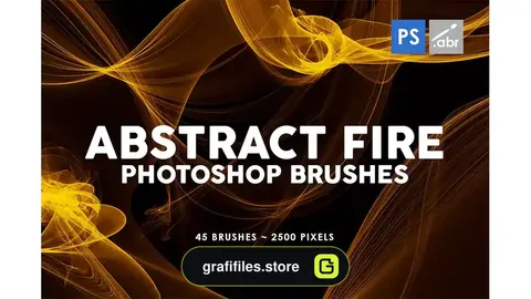 براش آتش انتزاعی فتوشاپ Abstract Fire Photoshop Stamp Brushes