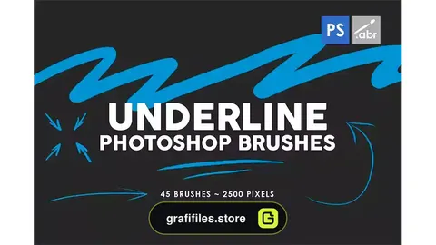 براش خط فتوشاپ Underline Photoshop Stamp Brushes Vol. 1