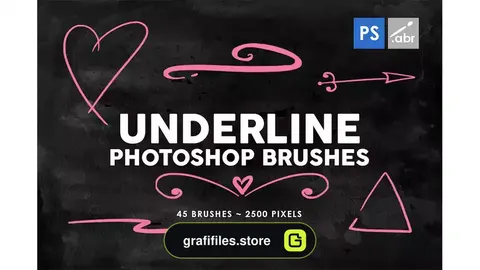 براش خط و فلش فتوشاپ Underline Photoshop Stamp Brushes Vol. 2